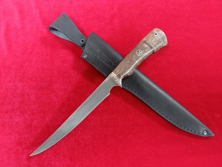 Large Fillet knife (Bulat, stabilized Karelian birch)