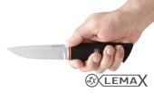 Нож Засапожный - это высококачественный нож, изготовленный из прочной и устойчивой к износу стали NIOLOX, чёрный граб