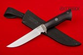 Нож Белка(95х18 кованная,притин мельхиор литье,черный граб)