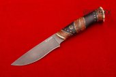 Нож Тундра (высококачественная сталь Булат, рукоять стабилизированная карельская берёза)