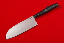 Нож Шеф 2 из 95х18, черный граб, цельнометаллический, фибра.