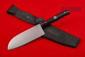 Нож Шеф-2 (95х18, черный граб, цельнометаллический, фибра)