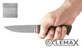 Нож Засапожный изготовлен из высококачественной стали булат, мельхиор, стабилизированная карельская берёза.
