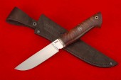 Нож Сталкер (клинок изготовлен из стали Elmax, рукоять нейзильбер, стабилизированная карельская береза, мозаичный пин)
