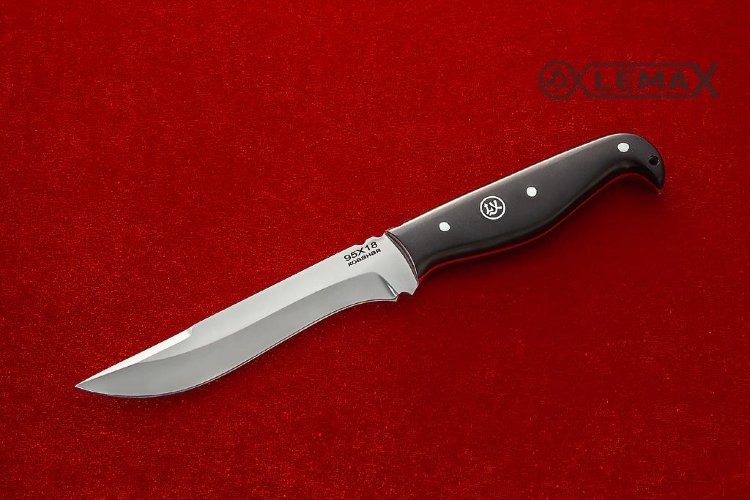 Нож Щучий (Цельнометаллический, 95Х18, чёрный граб)