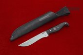 Нож щучий цельнометаллический, изготовлен из высококачественной стали 95Х18, чёрный граб