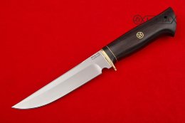 Нож Белка из 95х18 кованная, латунь, черный граб.