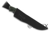 Нож Охотник 1 (сталь булат, мельхиор, рукоять стабилизированная карельская берёза)
