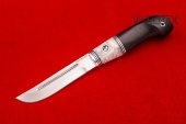 Нож Рыбак изготовлен из высококачественной стали 110Х18МШД, акрил,чёрный граб
