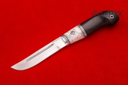 Нож Рыбак из 110Х18МШД, акрил,чёрный граб)