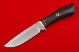 Нож Стрим из  95х18 кованная, латунь, черный граб.
