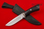Нож Стрим (95х18 кованная, литье мельхиор, черный граб)