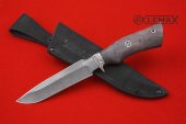 Нож Чибис изготовлен из высококачественной стали булат, мельхиор, рукоять стабилизированная карельская берёза.