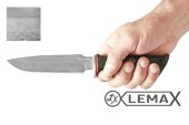 Нож Чибис изготовлен из высококачественной стали булат, мельхиор, стабилизированная карельская берёза.