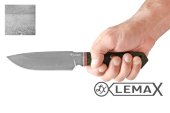Нож Хищник (сталь булат, мельхиор, рукоять стабилизированная карельская берёза)