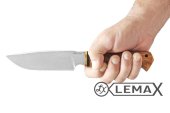 Нож Хищник (клинок из стали ATS-34, стабилизированная карельская берёза)