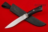 Нож Сокол (95х18, мельхиор, черный граб)