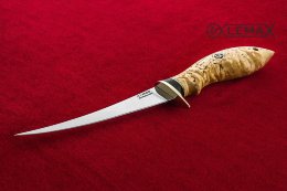 Fillet knife (X12MF, Karelian birch)