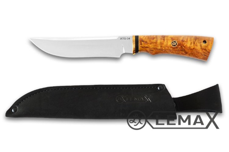Нож Тайга (ATS-34, стабилизированная карельская берёза)