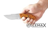 Нож Лиса (цельнометаллический) (клинок из стали ATS-34, стабилизированная карельская берёза)