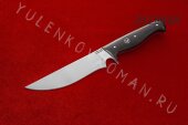 Нож Медвежий  цельнометаллический изготовлен из высококачественной стали 95Х18, чёрный граб