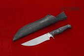 Нож Медвежий (цельнометаллический) (95Х18, чёрный граб) 