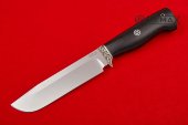 Нож Боец изготовлен из высококачественной стали 95Х18,  мельхиор,чёрный граб