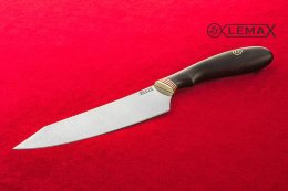 Нож кухонный средний из 95Х18, чёрный граб