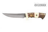 Нож Универсал-1 (высококачественная стальATS-34, клык моржа, стабилизированная карельская берёза, рог лося)