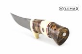 Нож Универсал-1 (сталь ATS-34, рукоять: клык моржа, стабилизированная карельская берёза, рог лося)