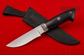 Нож Тундра (сталь 95Х18, литье мельхиор, рукоять чёрный граб)