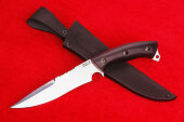 Нож Лиса 5 (сталь 95Х18 кованая, цельнометаллический,накладные плашки из черного граба на винтах)