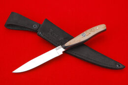 Penknife (steel X12MF, forged, all-metal, Karelian birch, fiber) 1
