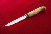 Нож скандинавский 2 изготовлен из высококачественной стали Х12МФ, карельская берёза