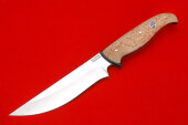 Нож Медвежий цельнометаллический из стали х12мф, карельская береза,чёрный граб. 
