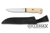 Нож финский изготовлен из высококачественной стали Х12МФ, рукоять карельская берёза