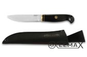 Нож финский 2 изготовлен из высококачественной нержавеющей стали 95Х18, рукоять чёрный граб