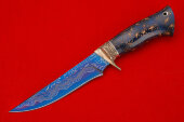 Knife Universal-1 (blue laminate, Nickel silver, handle - composite starry sky) 