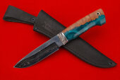 Нож Турист вороненный ламинат - это нож из высококачественной стали, мельхиор, рукоять стабилизированная карельская берёза, акрил. 