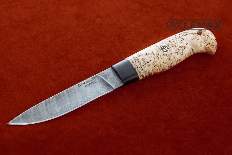 Finnish knife-2 (Damascus, Karelian birch)