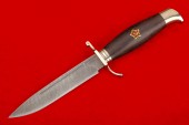  Das Messer des Tschekisten (Damaststahl, Hainbuche schwarz, Sternguss oder Messing)