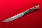 Нож Тайга (Булатная сталь, рукоять стабилизированная карельская берёза)