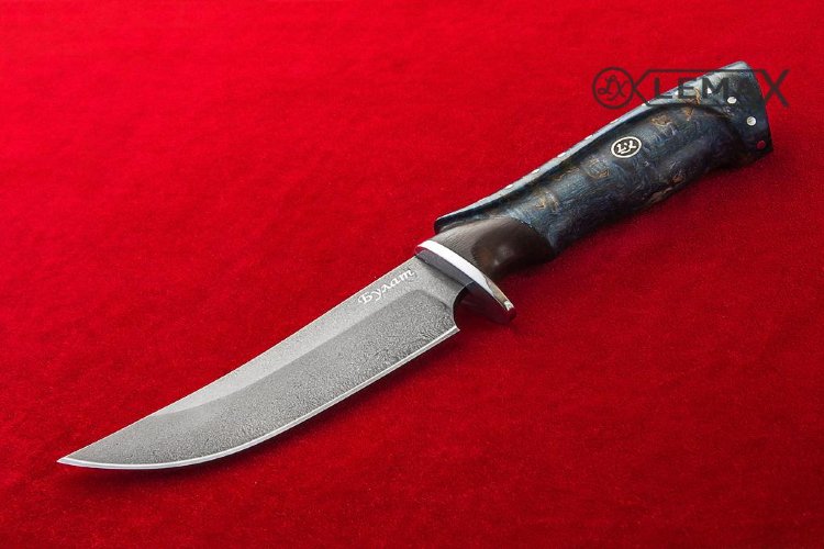 Нож Восточный (Булат, стабилизированная карельская берёза)
