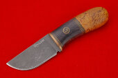 Small Skinning knife (Bulat, black hornbeam, Karelian birch) 
