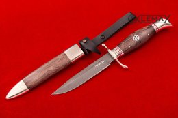 Нож чекиста с деревянными ножнами (Булат, стабилизированная карельская берёза)